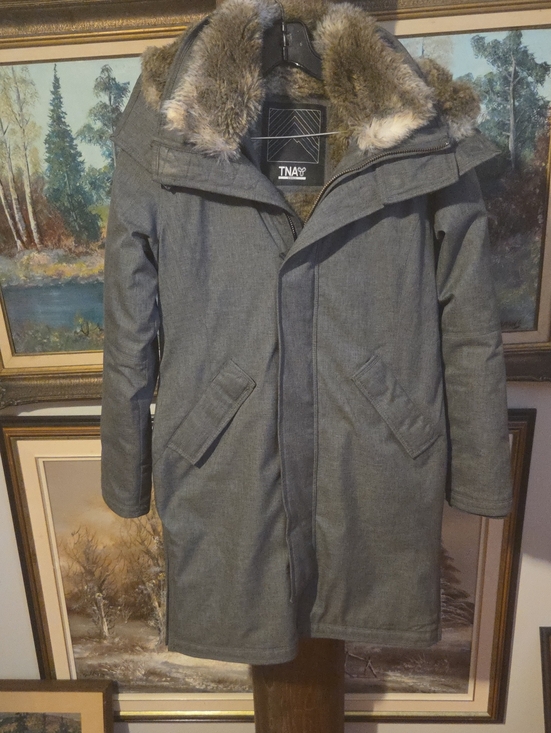TNA Jackets & Blazers - TNA Womens Gray Parka with Faux Fur Trim